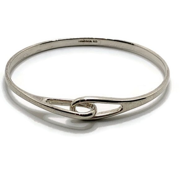 Authentic Tiffany & Co Silver 925 Infinity Interlocking Bangle Bracelet - Picture 3 of 10